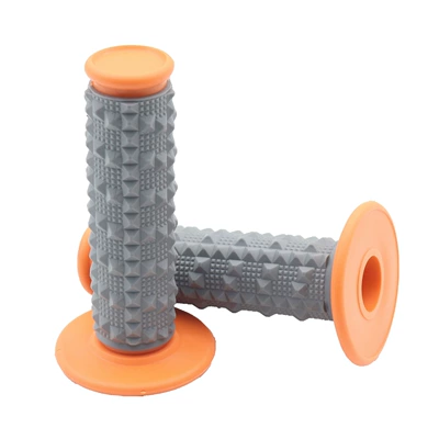 and Right Throttle Grips, Motorcycle Handle Cover - orange