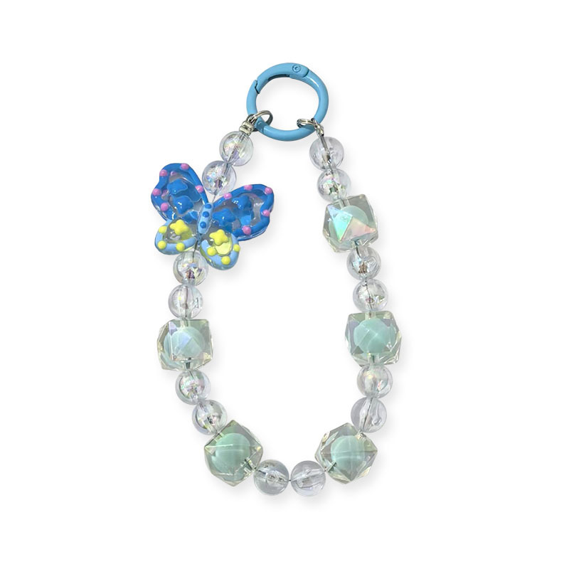 Portachiavi creativo con ciondolo a forma di fiocco in cristallo e perline pesanti, per zaino da donna, accessori di moda raffinati_voghion.com
