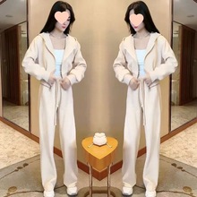 入秋穿搭一整套女秋季套装女装2025新款运动卫衣外套休闲裤两件套