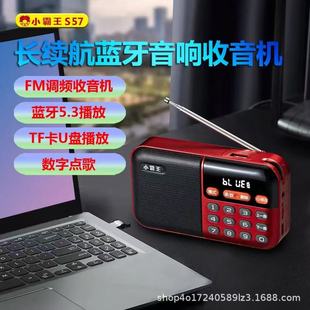 Subor S57 Wireless Bluetooth Speaker Card Radio Dual Lithium Battery Internal and External Recording Digital Karaoke