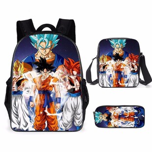 Cross-border Hot Selling Wholesale Anime Peripheral Dragon Ball Super Saiyan Backpack Student School Bag Polyester Backpack