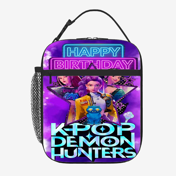Cross-Border Primary School Student Card Kpop Demon Hunter Thermal Bag Portable Outdoor Picnic Bag Kidsren's Lunch Box Bag Lunch Bag
