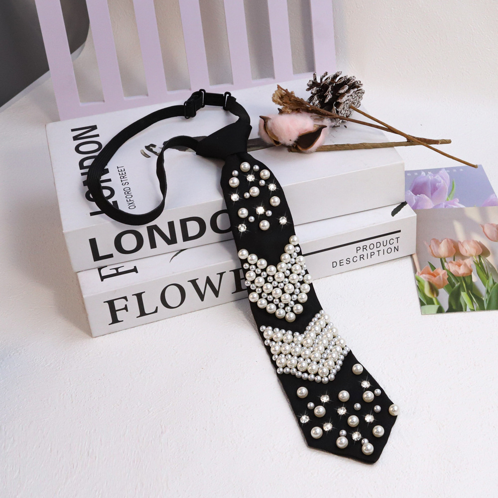 クロスボーダーの軽い豪華な黒いドリルのネクタイは怠け者のネクタイを調節できます。