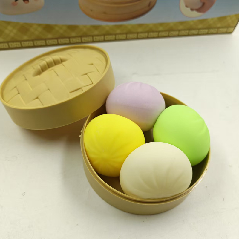 Bollos de bolos de pop transfronterizos, pellizco de pellizco, descompresión de bolos de simulación suaves, forma de bolos de imitación encantadora, interesante, no pegajoso, alivio de la aburrimiento.