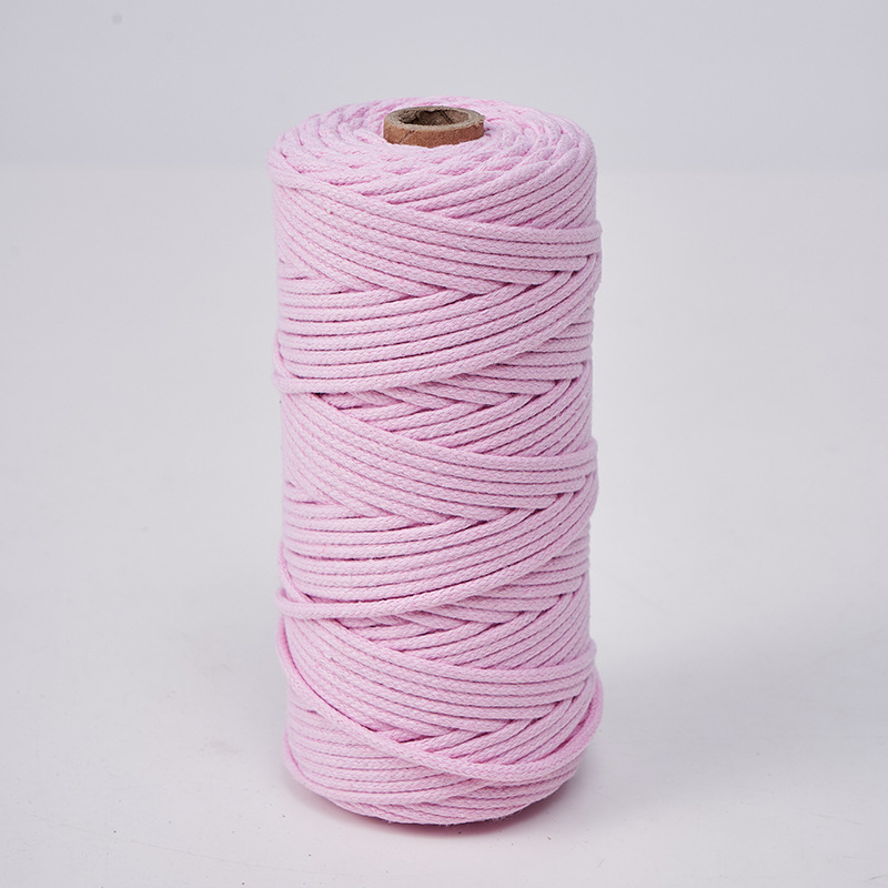 Cuerda de algodón con núcleo de 3mm, ropa de bricolaje, decoración de textiles para el hogar, cordón de algodón, cuerda tejida, tapicería de color, cuerda de algodón con corazón