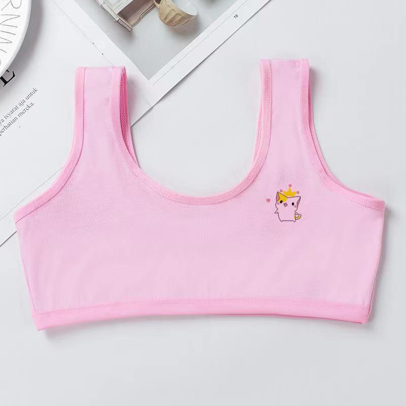 Fábrica al por mayor de cuatro colores de algodón ropa interior chaleco período de desarrollo estudiantes de la escuela primaria 8-15 años de las niñas de banda ancha de doble capa