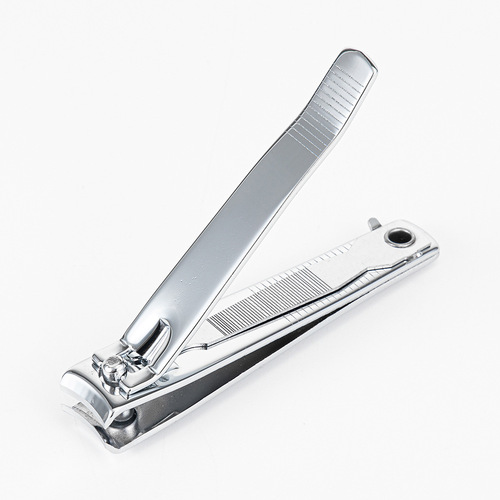 Single anti-splash nail clipper large carbon steel manicure nail clipper 211 with file and sword swimming black chrome nail clipper