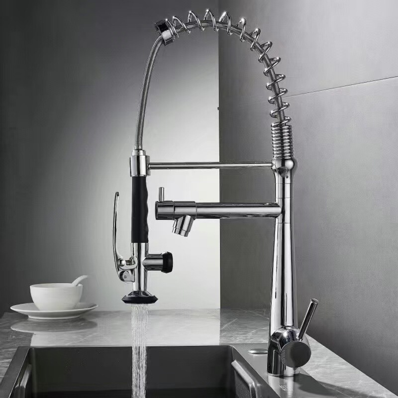 Factory all-copper multifunctional kitchen dish basin sink sink universal rotating splash-proof shower head hot and cold faucet Factory all-copper multifunctional kitchen dish basin sink sink universal rotating splash-proof shower head hot and cold faucet