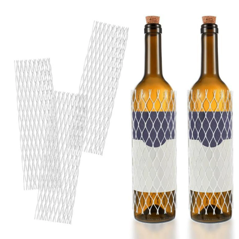 Трансграничный новый PEMaterial винная бутылка защитная сетка защитная сетка белая противоударная бутылка с белым вином сетка