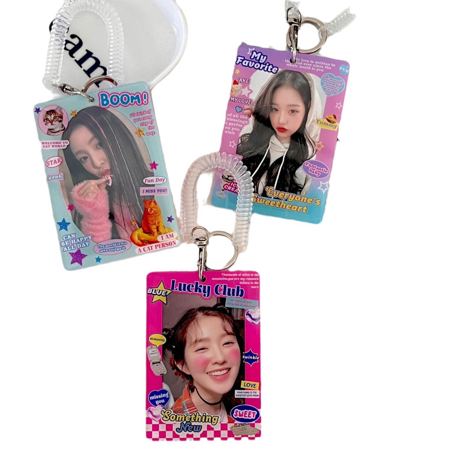 Original americano y2g dulce fresco de doble cara de dibujos animados de acrílico duro titular de la tarjeta de ladrillo tarjeta protectora de escritorio titular de la tarjeta de película