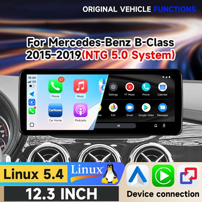 12.3inch Suitable for 2015-2019 Mercedes-Benz B-Class W246 Wireless Carplay Car GPS Navigation