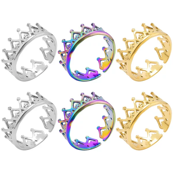 Cross-border explosions open ring men's and women's European and American retro style stainless steel couple ring jewelry accessories