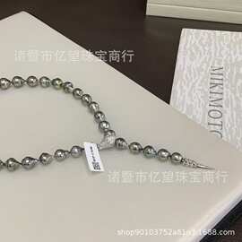 珍珠届的蛇元素新款上线8-11mm大溪地螺纹项链纯银厚版本配件