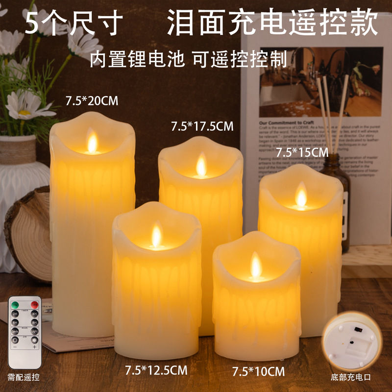卸売LED電子キャンドルライト誕生日結婚式バースクリプト装飾キャンドルライトコンサートパラフィン模擬キャンドル|undefined