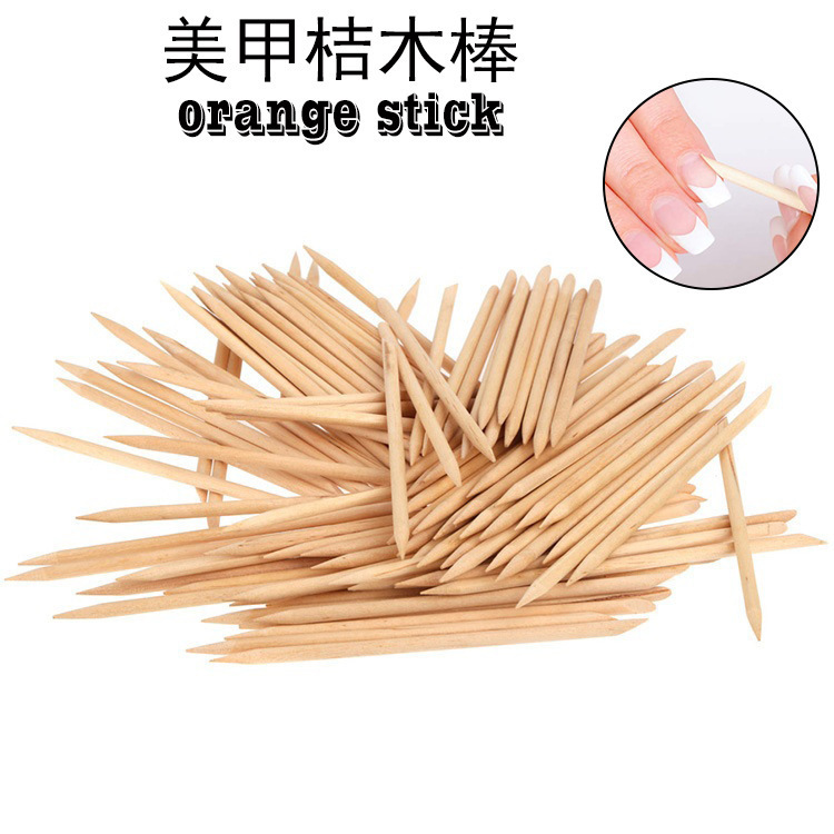 Manicure Beech Small Wooden Stick Wear Armor Tool Wooden Stick Nail Stain Decontamination Stick Point Drill Stick Dead Leather Push