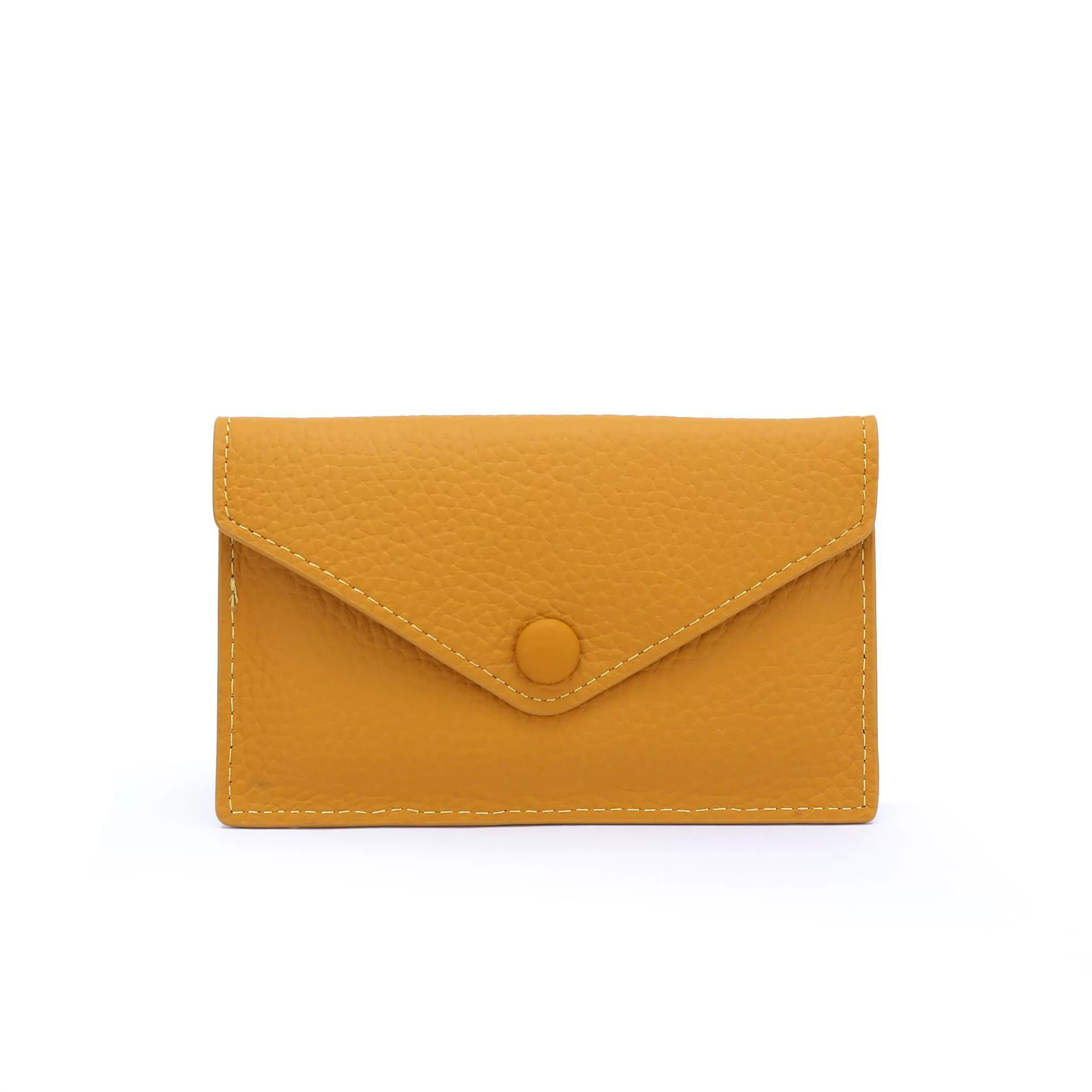 Short leather capacious wallet, cowhide, genuine leather