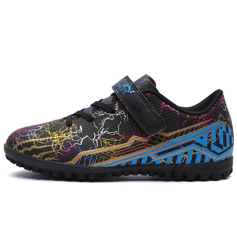 23 transfronterizo nuevo velcro roto uñas zapatos de fútbol para niños antideslizante zapatilla transpirable estudiante competencia zapatilla