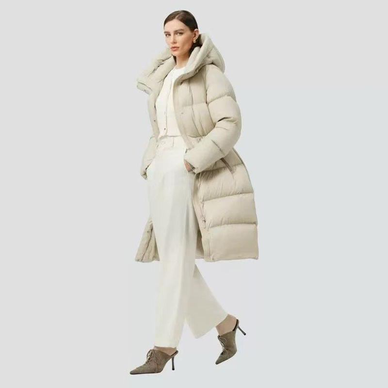 长款收腰泡芙羽绒服2025新款秋冬季女款羽绒服加厚显瘦保暖羽绒服
