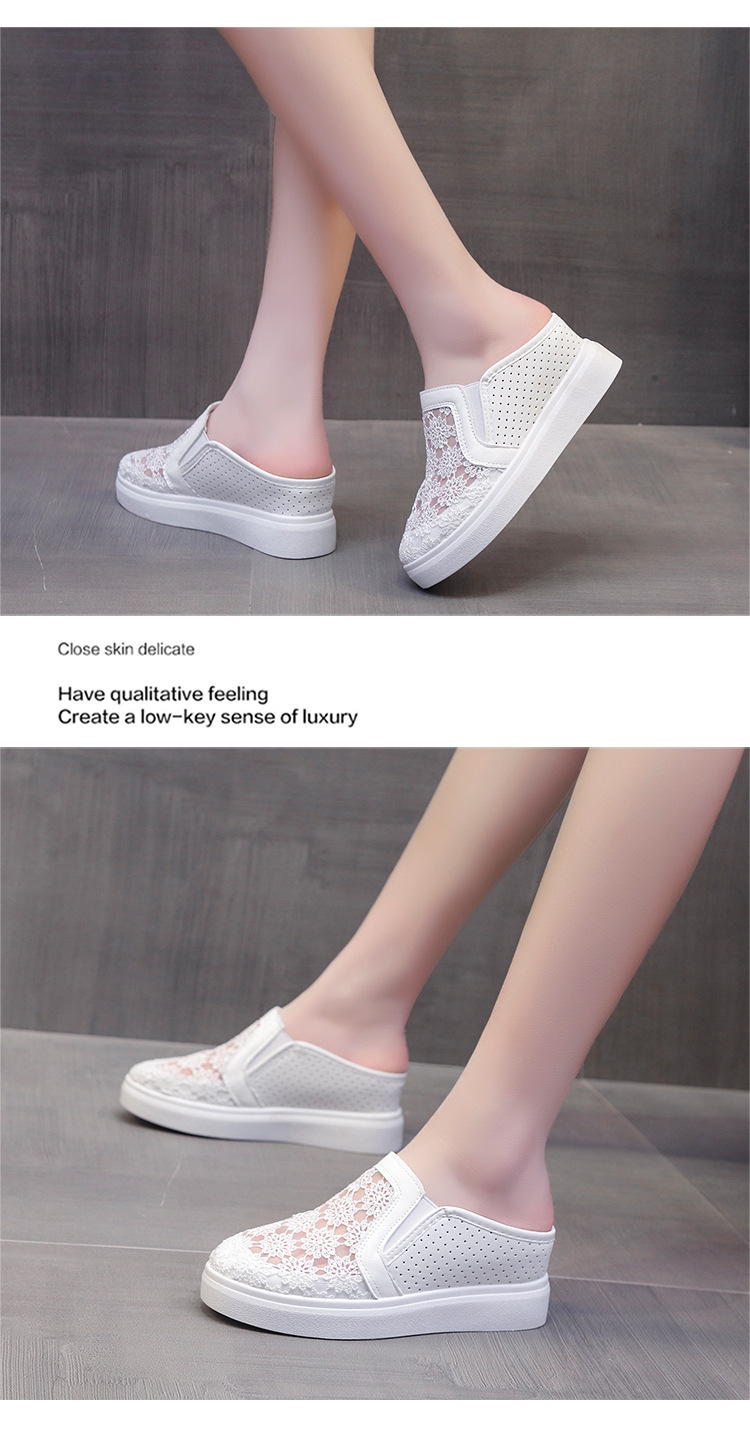 Baotou Half Women s Summer New Style Mesh Casual Slope Heel Thick Bottom Outerwear One Step Stepping Cool Slippers_voghion.com