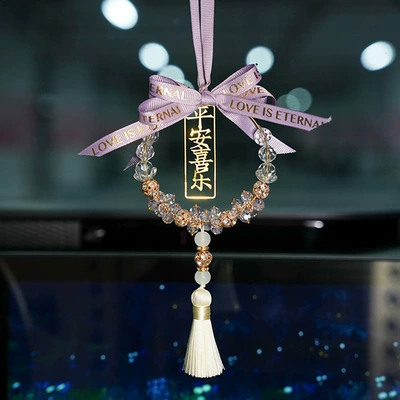 Cross-Border Hot-Selling Pendant, Peace and Car hanging - purple