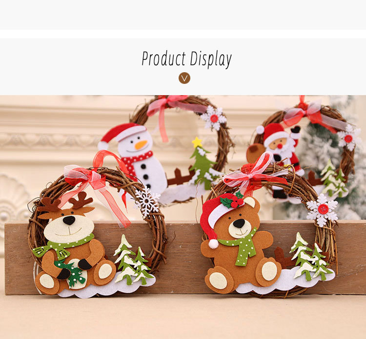 Wholesale New Wooden Rattan Garland Christmas Decorations Nihaojewelry display picture 9