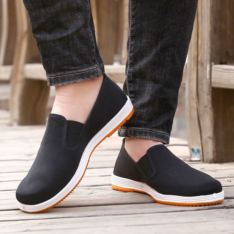 Zapatos DE TRABAJO negros para hombres viejos de Beijing zapatos de tela de trabajo zapatos de trabajo para hombres zapatos casuales resistentes al desgaste zapatos de tela zapatos de conductor antideslizantes resistentes al desgaste