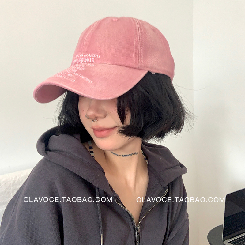 2025 nuevo gorro retro americano sombrero de boca de pato sombrero de protección solar sombrero de béisbol lavado con agua para hombres bordados sombrero de tapa blanda para niños