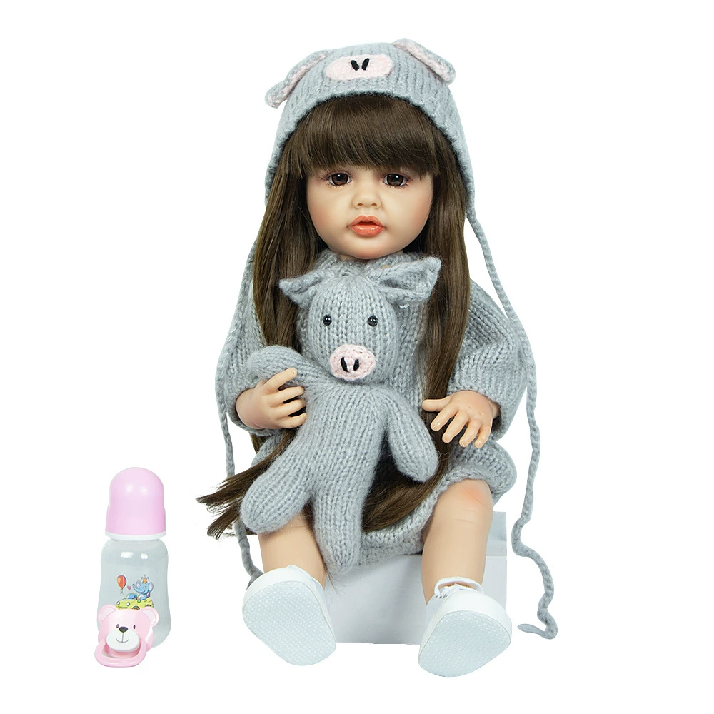 KEIUMI Silicone realistic doll, 22 inch, early education, Birthday gift