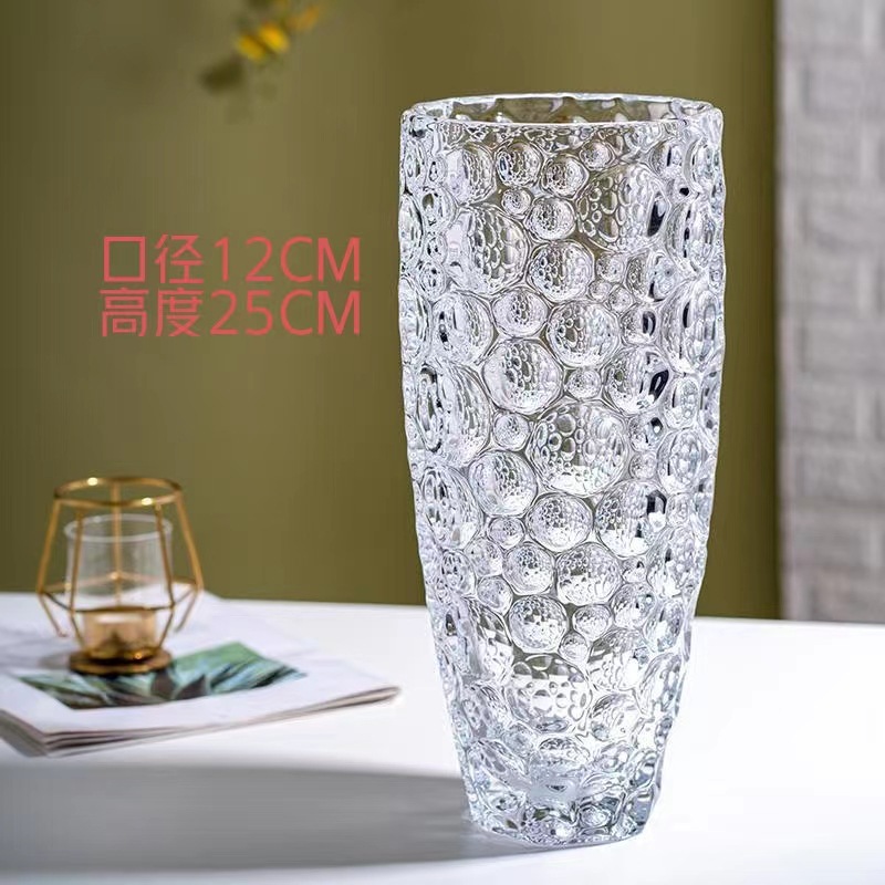 New European-style crystal vase for flower arrangement hydroponic plants large lucky bamboo lily glass living room bedroom home decoration