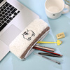 Brand two-color plush pencil case, stationery for elementary school students, capacious organizer bag, South Korea, with little bears, with embroidery