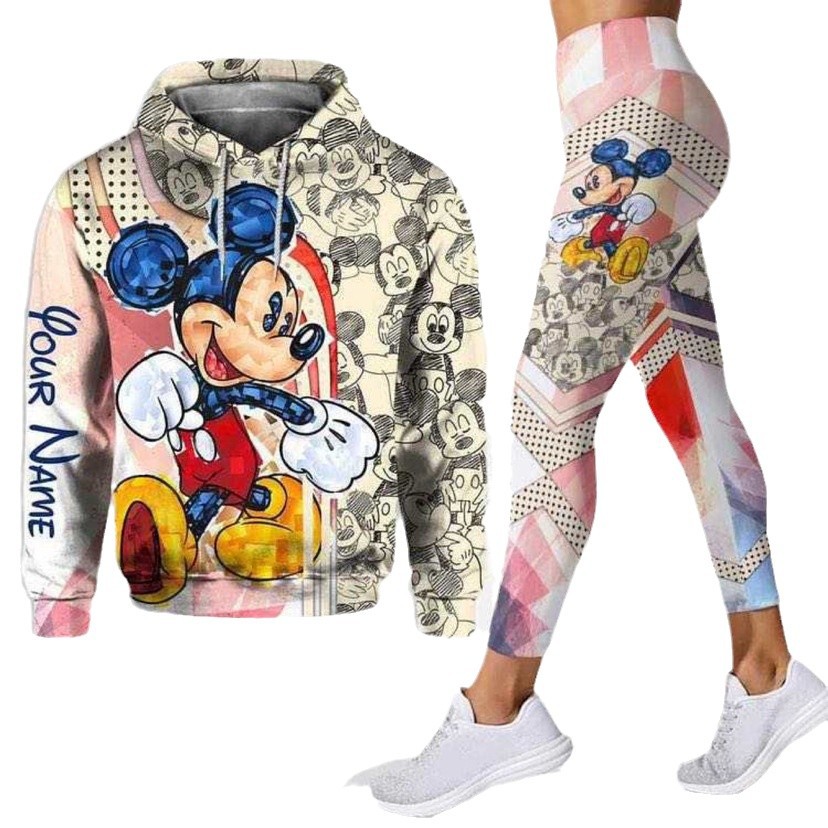 AliExpress Amazon estilo europeo y americano ropa de mujer 3D impreso Mickey Mouse dibujos animados señoras ocio deportes traje
