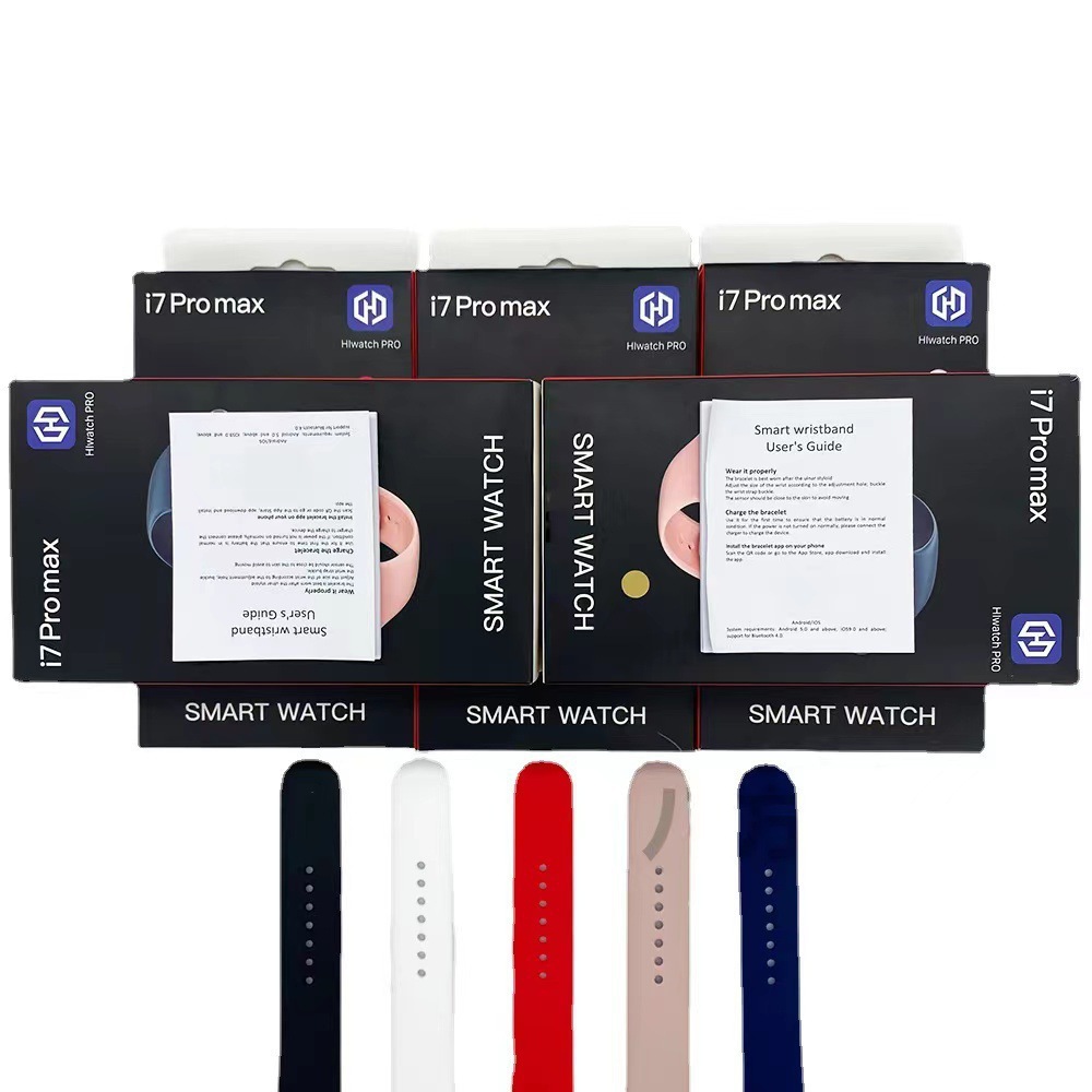 Venta caliente transfronteriza i7promax 1,71 pulgadas reloj inteligente Bluetooth recordatorio mensaje de llamada monitoreo de salud frecuencia cardíaca