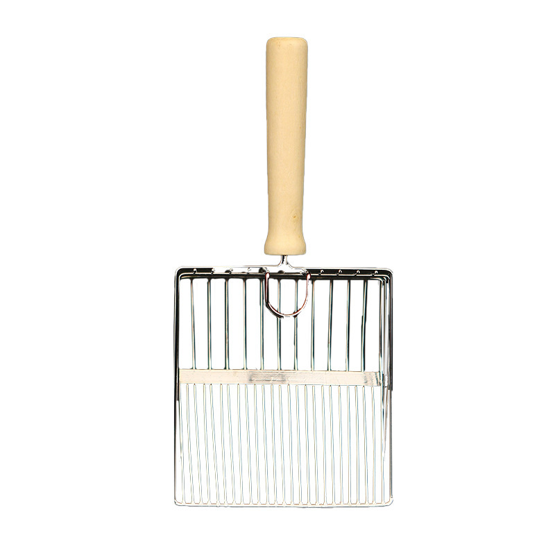 Pala de mierda de gato de arena para gatos Pala de arena de gato de metal no de acero inoxidable Pala de gato de agujero pequeño grande Pala de mierda Productos de limpieza