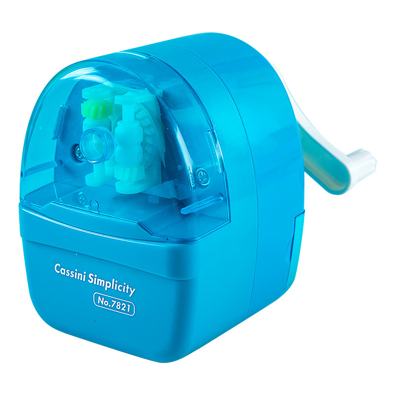 7821 Sacapuntas de lápiz de oficina simple Sacapuntas de lápiz de manivela manual Sacapuntas de lápiz automático de ajuste de espesor de 5 engranajes
