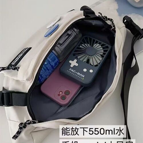 Fashionable cool ins men's cross-body chest bag, street Harajuku one-shoulder sports, all-matching overalls cross-body bag, students 'pockets