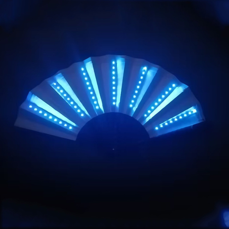 Popular LED luminoso ventilador bar discoteca baile atmósfera props internet celebridad paño luminoso hombres y mujeres color mágico LED ventilador props
