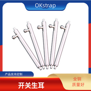 Quick release all-steel switch raw ear movable pull rod stainless steel 304 ear spring pin watch accessories wholesale
