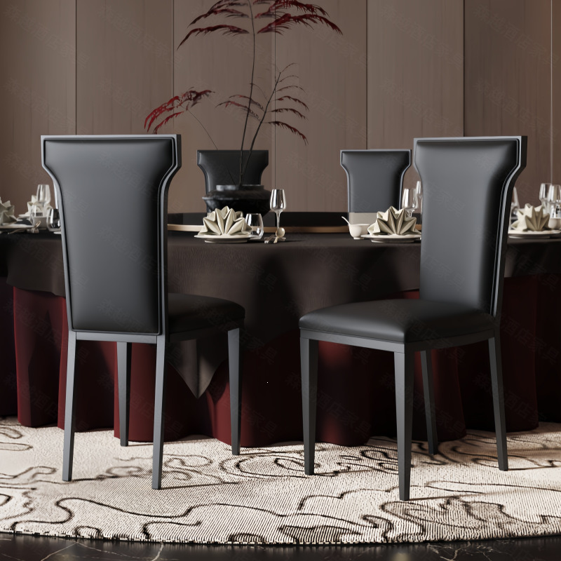 Hotel Dining Chairs, Private Room Restaurant Banquet Chairs, Simple Commercial Modern Backrest Chairs, New Chinese Style Chairs, Hotel with an Elegant Atmosphere