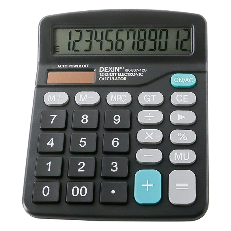 837s12-бит Солнечный Калькулятор настольный Большой экран двойной мощности компьютер финансовый учет офис калькулятор