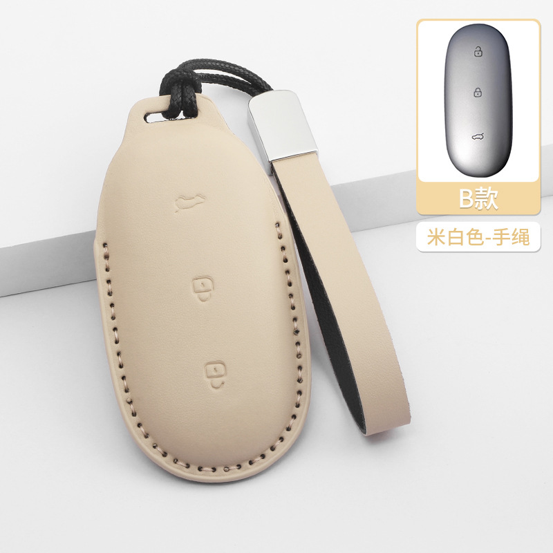 모델 B 아이디얼 3버튼 [오프화이트 + 가죽팔찌]