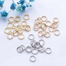 保色18K包金焊死口闭口圈是饰品连接圈环DIY手工手链项链配件材料