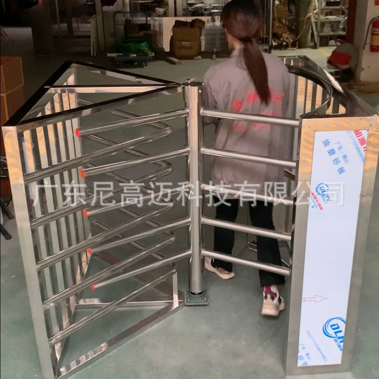 NGM半高封闭式成品旋转单向门道闸人行进出限行管控不锈钢旋转闸