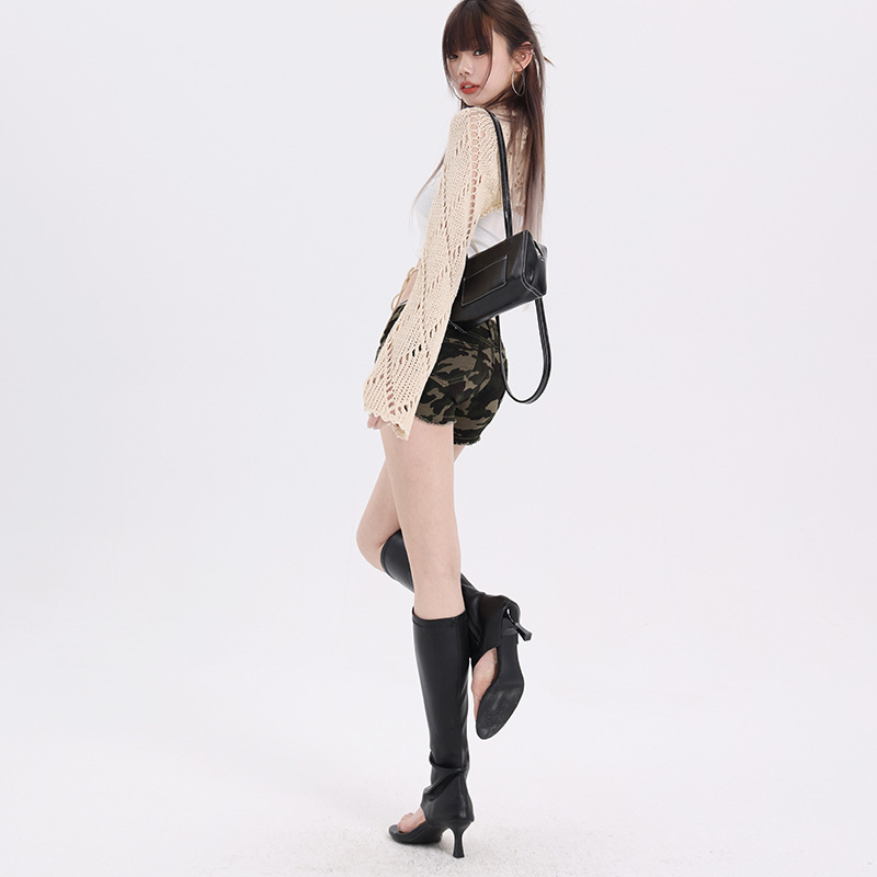 New Camouflage Jeans for Women Y2K Millennium Style Hot Girl American Style Low Waist Shorts Tight Hot Shorts