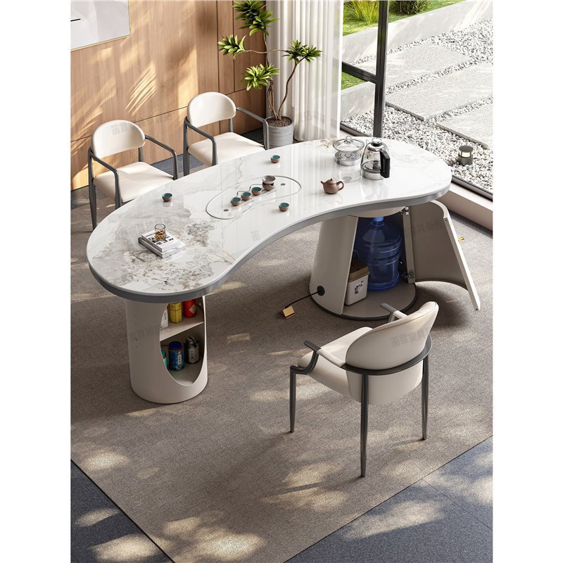 2026 New High-End Slate Tea Table and Chair Set with Integrated Kettle for Office, Living Room, and Balcony 2026 New High-End Slate Tea Table and Chair Set with Integrated Kettle for Office, Living Room, and Balcony