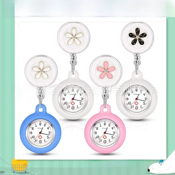 Nurse Pocket Watch Retractable Pull Buckle Source Watch Factory In-Stock Wholesale Hospital Work Badge Gift Watch Dial