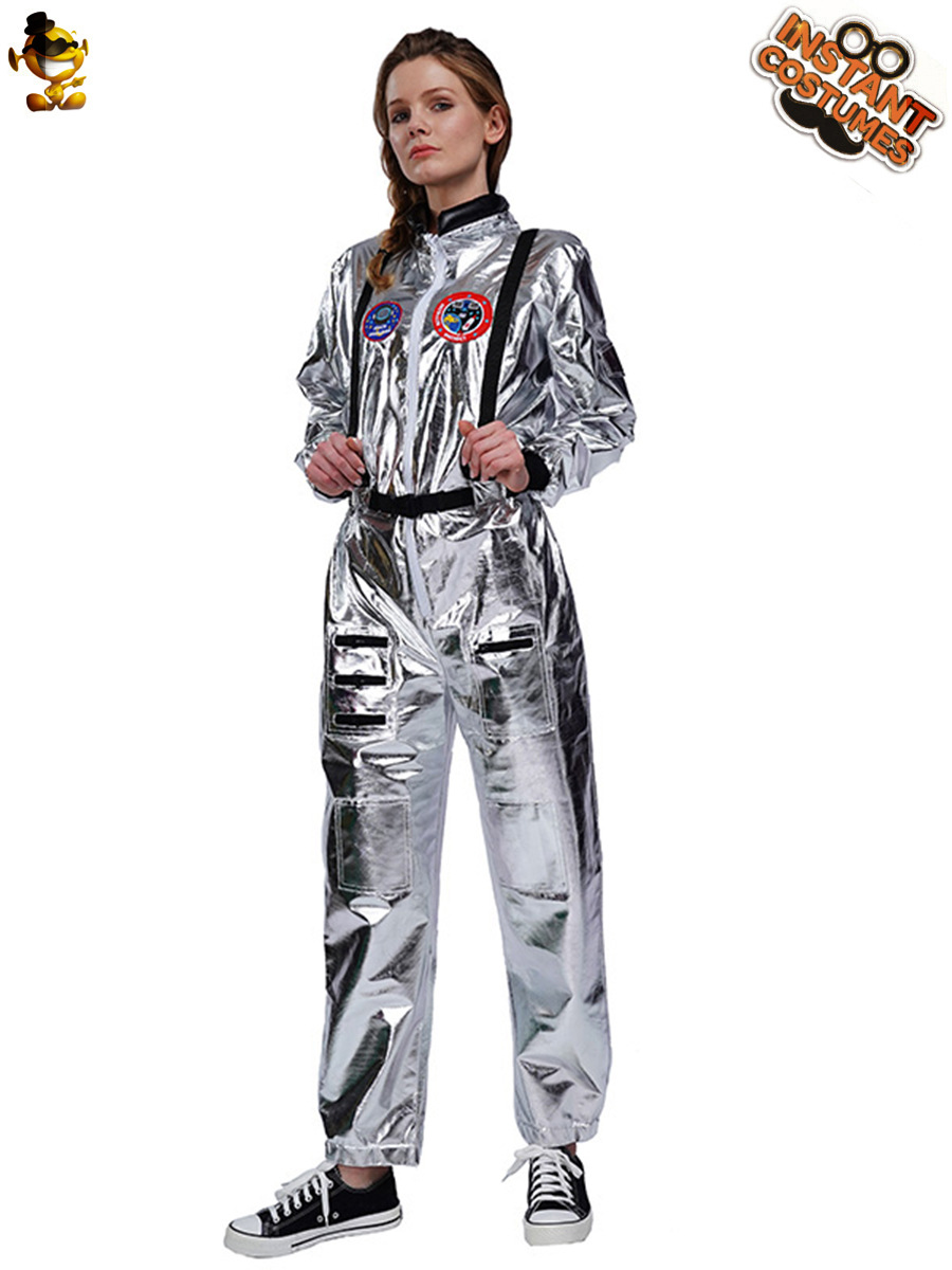 Pareja de hombres y mujeres adultos astronauta uniforme ventas transfronterizas ropa de Halloween astronauta ropa de fiesta lote