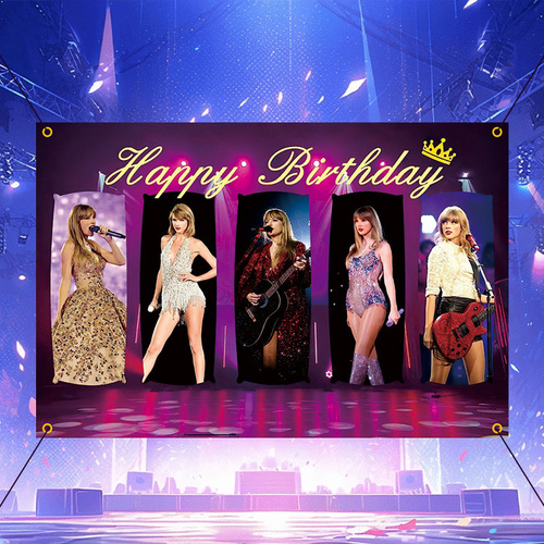 Cross-border Taylor Swift Tour Concert Banner Party Decoration Theme Flag Support Relief Flag