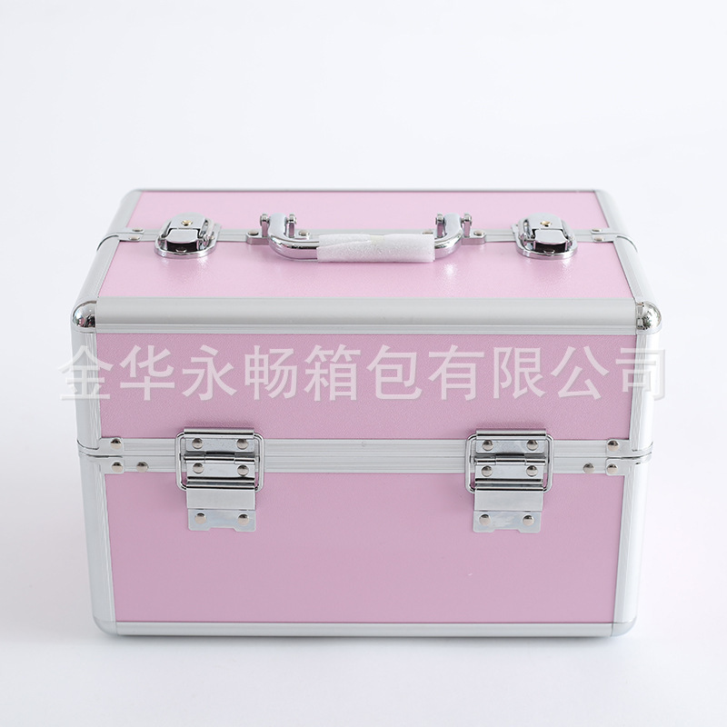メーカー手持ちアルミ合金化粧箱紋織ネイルアート美まつげ収納工具箱携帯アルミ製化粧箱|undefined