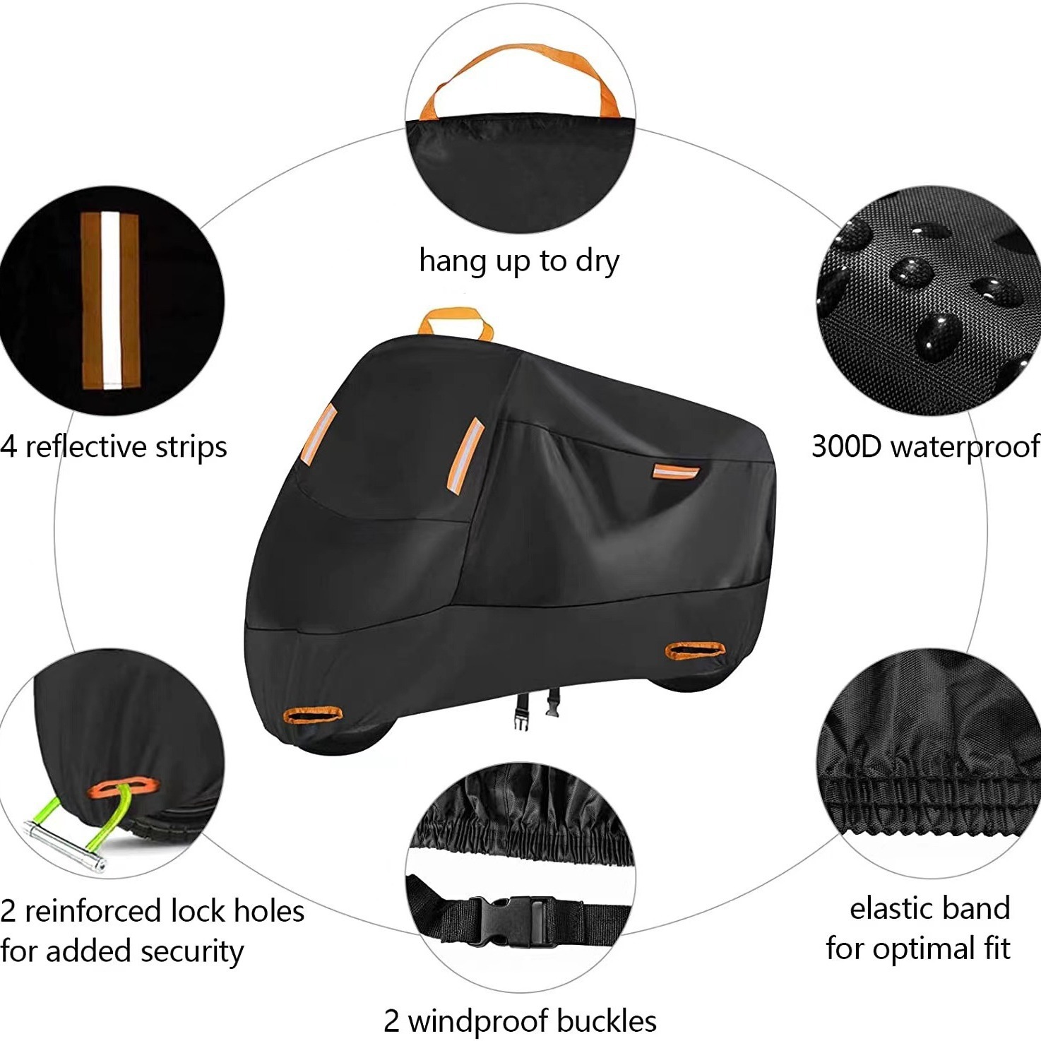 Funda para Motocicleta de Tela Oxford 420D, Impermeable y Antipolvo, Suministro Directo de Fábrica, Funda para Motocicleta image 5