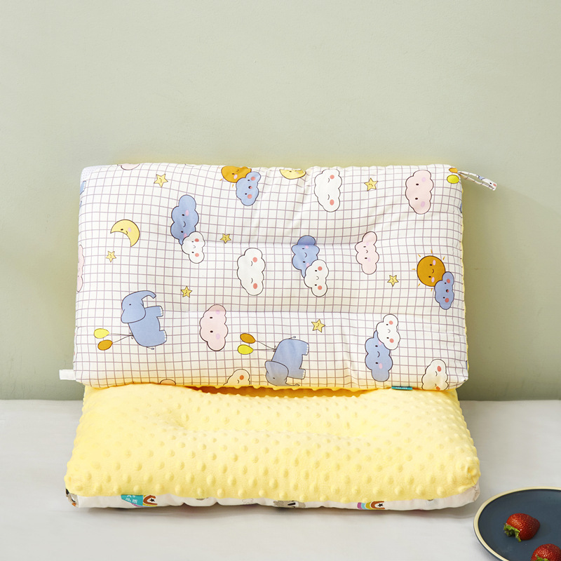 Algodón Beanie almohada de terciopelo núcleo verano kindergarten siesta almohada niños calmante Beanie almohada bebé almohada cuello almohada